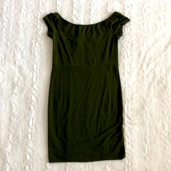 Olive Green Mini Dress - Picture 3 of 3